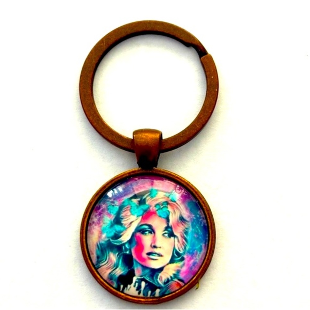 Dolly Parton Retro Keychain, NWT, Handmade